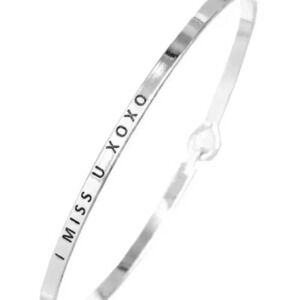 I Miss U XOXO Message Bracelet